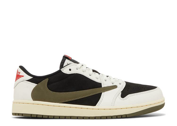 Nike Travis Scott Women's Air Jordan 1 Retro Low OG 'Olive' Exclusive Release Sneakers