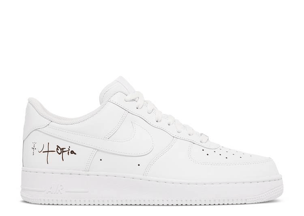Nike Travis Scott Air Force 1 'Utopia' Premium White Leather Sneakers