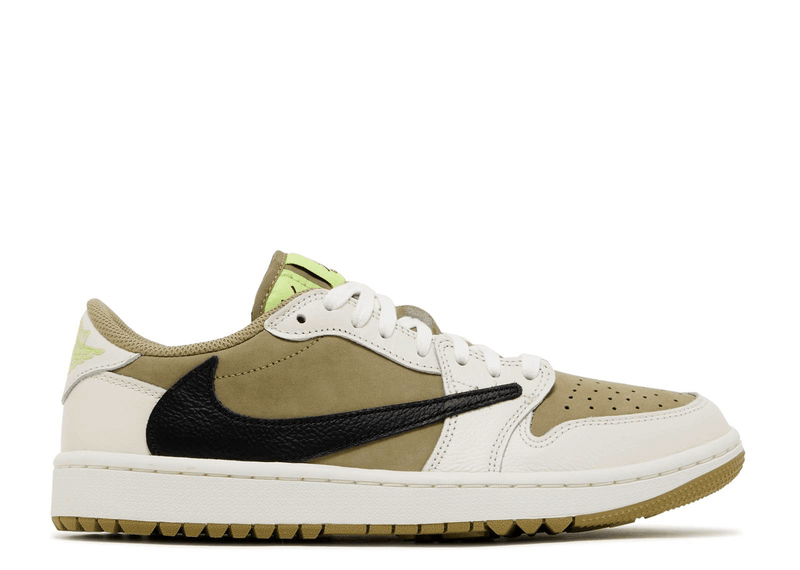 Nike Travis Scott Air Jordan 1 Low Golf Neutral Olive Designer Sneakers