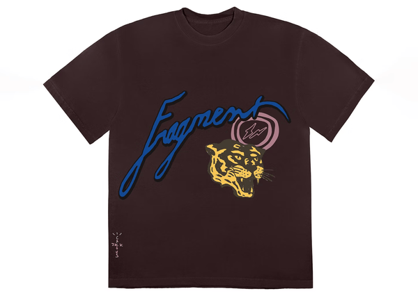 Premium Travis Scott Cactus Jack Fragment Icons Graphic Tee - Men's Brown
